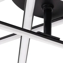 Lindby LED-loftlampe Elviano, Ø 80 cm, sort, 3.000 K