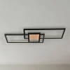 Lindby LED-loftlampe Emiljan, sort, metal, dæmpbar