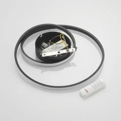 Lindby LED-loftlampe Emisua, sort, CCT, dæmpbar