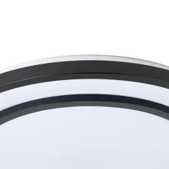 Lindby LED-loftlampe Essina, sort, metal, CCT, dæmpbar.