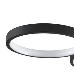 Lindby LED-loftlampe Evengeline, sort, aluminium, 88 cm