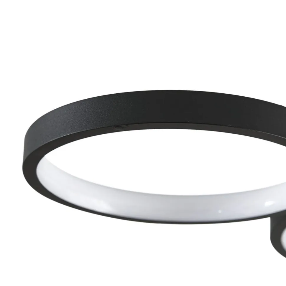 Lindby LED-loftlampe Evengeline, sort, aluminium, 88 cm