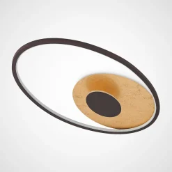 Lindby LED-loftlampe Feival, 61 cm, rust/guld, dæmpbar