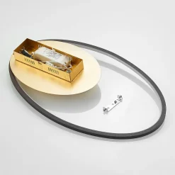 Lindby LED-loftlampe Feival, 61 cm, rust/guld, dæmpbar