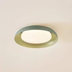 Lindby LED-loftlampe Florie, grøn, metal, Ø 40 cm