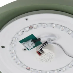 Lindby LED-loftlampe Florie, grøn, metal, Ø 40 cm