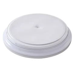 Lindby LED-loftlampe Furgo, sølv/hvid, plast, IP44