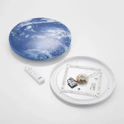Lindby LED-loftlampe Gaios Ø 38 cm, blå, CCT, dæmpbar