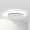 Lindby LED-loftlampe Glamo, Ø 39 cm, krom, hvid, IP44