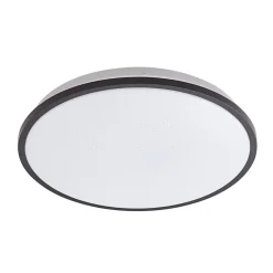 Lindby LED-loftlampe Glane, Ø 38 cm, sort/hvid, IP44