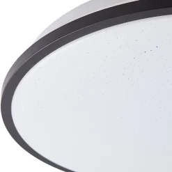 Lindby LED-loftlampe Glane, Ø 38 cm, sort/hvid, IP44