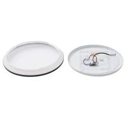 Lindby LED-loftlampe Glane, Ø 38 cm, sort/hvid, IP44