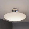 Lindby LED-loftlampe Gunda, hvid, glas, Ø 48 cm, dæmpbar