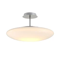 Lindby LED-loftlampe Gunda, hvid, glas, Ø 48 cm, dæmpbar