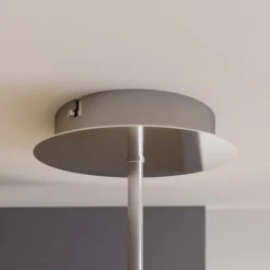 Lindby LED-loftlampe Gunda, hvid, glas, Ø 48 cm, dæmpbar