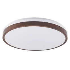 Lindby LED-loftlampe Hudsona, Ø 49 cm, træ, brun