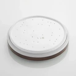 Lindby LED-loftlampe Hudsona, Ø 49 cm, træ, brun