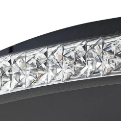 Lindby LED-loftlampe Inessa, Ø 51 cm, sort, CCT, dæmpbar