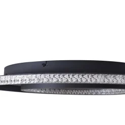 Lindby LED-loftlampe Inessa, Ø 51 cm, sort, CCT, dæmpbar
