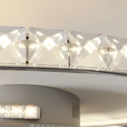 Lindby LED-loftlampe Joline, Ø 45 cm, krystaller, metal