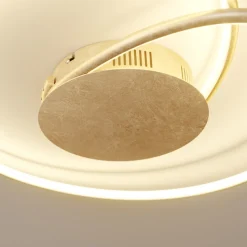 Lindby LED-loftlampe Joline, Ø 45 cm, guldfarvet, metal