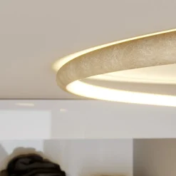 Lindby LED-loftlampe Joline, Ø 45 cm, guldfarvet, metal