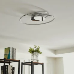 Lindby LED-loftlampe Joline, Ø 46 cm, kromfarvet, metal