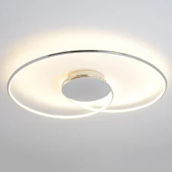 Lindby LED-loftlampe Joline, Ø 74 cm, guldfarvet, metal