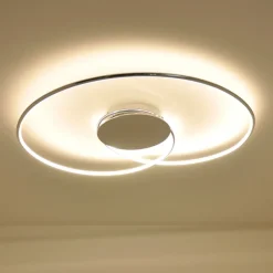Lindby LED-loftlampe Joline, Ø 74 cm, guldfarvet, metal