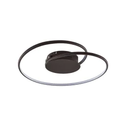 Lindby LED-loftlampe Joline, Ø 45 cm, rustbrun, metal