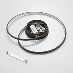Lindby LED-loftlampe Joline, Ø 45 cm, rustbrun, metal