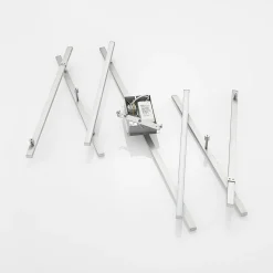 Lindby LED-loftlampe Kerem, 345 cm, nikkelfarvet, metal