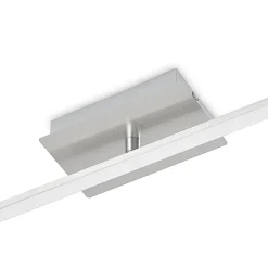 Lindby LED-loftlampe Kerem, 345 cm, nikkelfarvet, metal