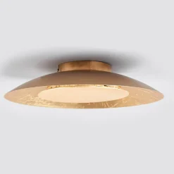 Lindby LED-loftlampe Keti, Ø 35 cm, guld, rund, metal