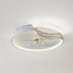 Lindby LED-loftlampe Kosmo, 40 cm, hvid, metal, moon