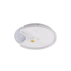 Lindby LED-loftlampe Kosmo, 40 cm, hvid, metal, moon