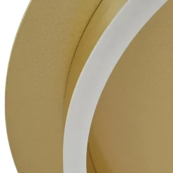Lindby LED-loftlampe Kunis, guld, plast, Ø 46 cm