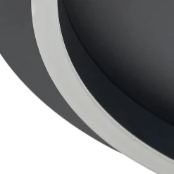 Lindby LED-loftlampe Kunis, sort, plast, Ø 46 cm