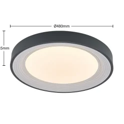 Lindby LED-loftlampe Lindum, RGB, CCT, fjernbetjening, dæmpbar