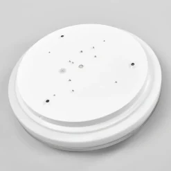 Lindby LED-loftlampe Lyss, Ø 34 cm, kromfarvet, IP44