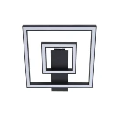 Lindby LED-loftlampe Madamo, sort, 30 cm, 3000K, aluminium