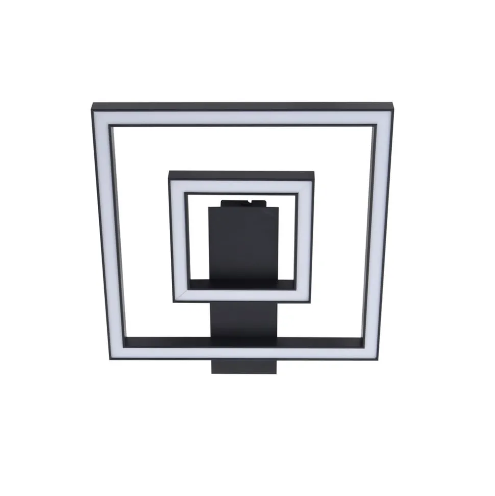 Lindby LED-loftlampe Madamo, sort, 30 cm, 3000K, aluminium