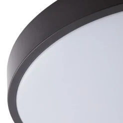 Lindby LED-loftlampe Medon, Ø 38 cm, sort, IP44, metal