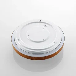 Lindby LED-loftlampe Mendosa, rund, lyst træ, Ø 29cm
