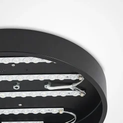 Lindby LED-loftlampe Milada, sort, CCT, fjernbetjening