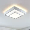 Lindby LED-loftlampe Mirco, 32 cm, kantet, aluminium