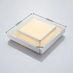 Lindby LED-loftlampe Mirco, 32 cm, kantet, aluminium