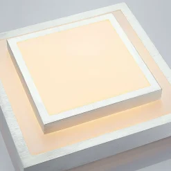 Lindby LED-loftlampe Mirco, 32 cm, kantet, aluminium