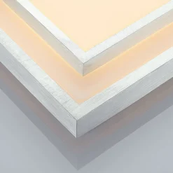 Lindby LED-loftlampe Mirco, 32 cm, kantet, aluminium