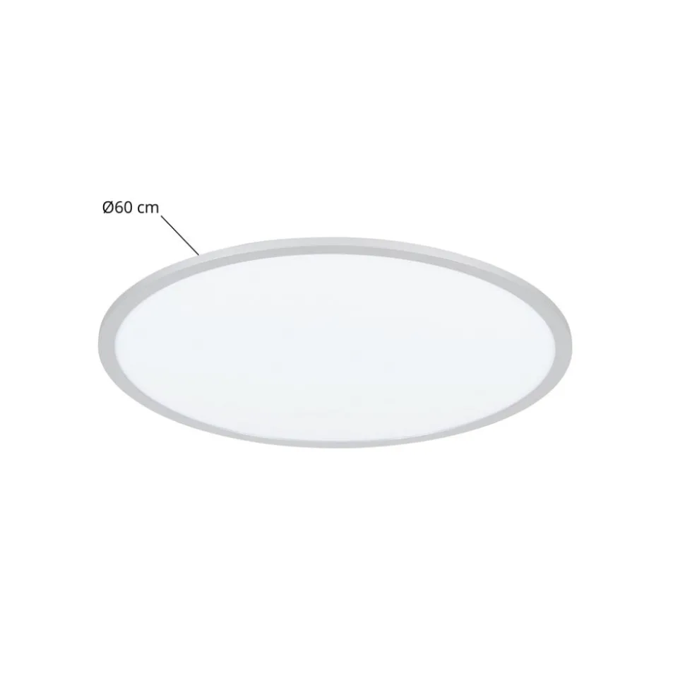 Lindby LED-loftlampe Narima, 4.000 K, Ø 60 cm, sølv
